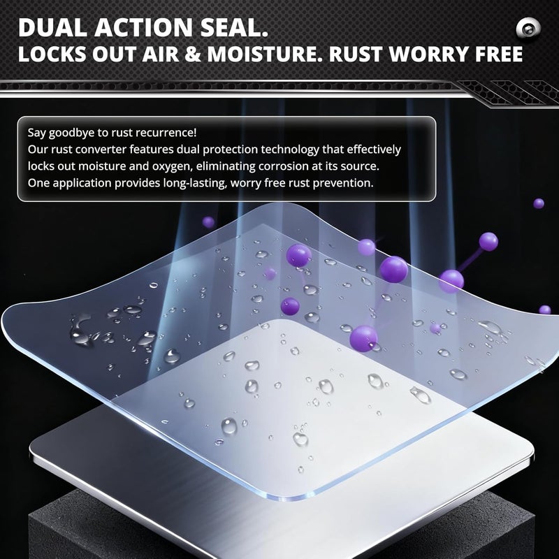DWIL Rust Converter for Metal, 2 in 1 Rust Converter Paint and Primer, Converts Rust to Long-Lasting Protective Coating, Anti Rust and Rust Prevention Paint, No Sanding or Primer Needed, Black, 16 oz - Image 4